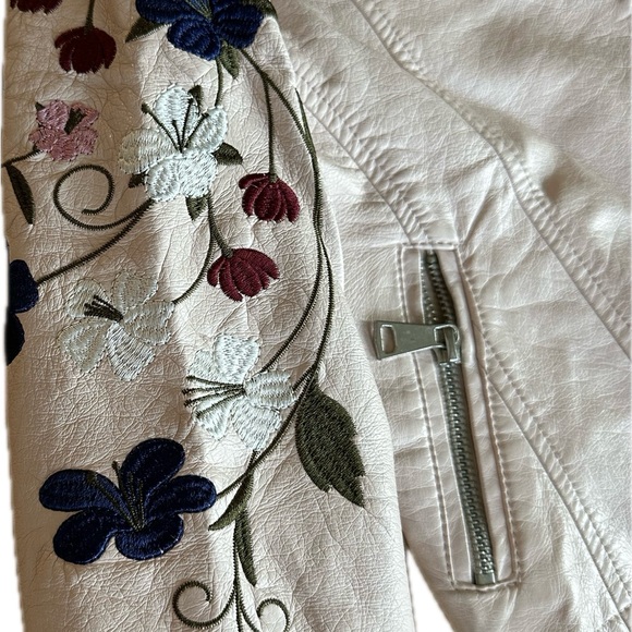 C&C California Vegan Leather Embroidered Jacket - Picture 5 of 11